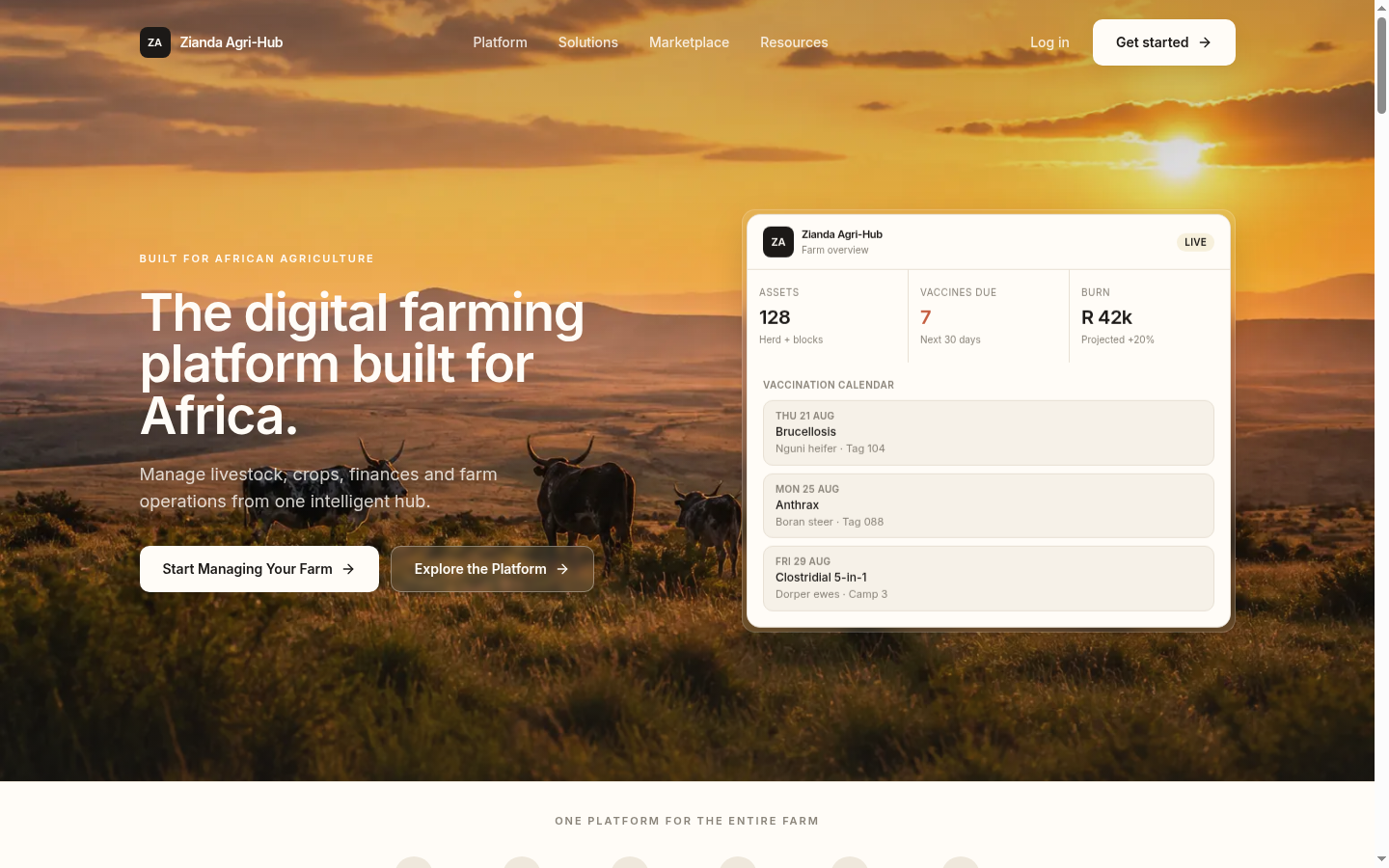Zianda Agrihub screenshot